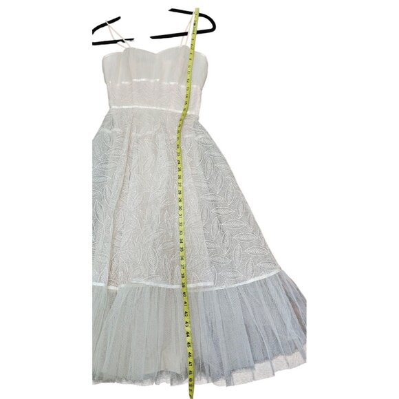 Vintage 1950s Lace & Netting Formal Cocktail Party Dress XXS - Picture 11 of 14